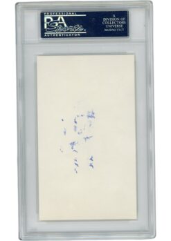 Clint Frank Autographed/Signed Yale Bulldogs Index Card Slabbed PSA 54896