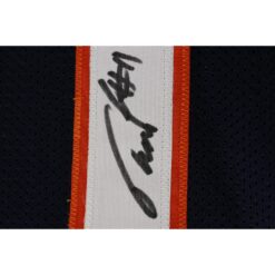 Troy Franklin Autographed/Signed Pro Style XL Blue Jersey Beckett 53867