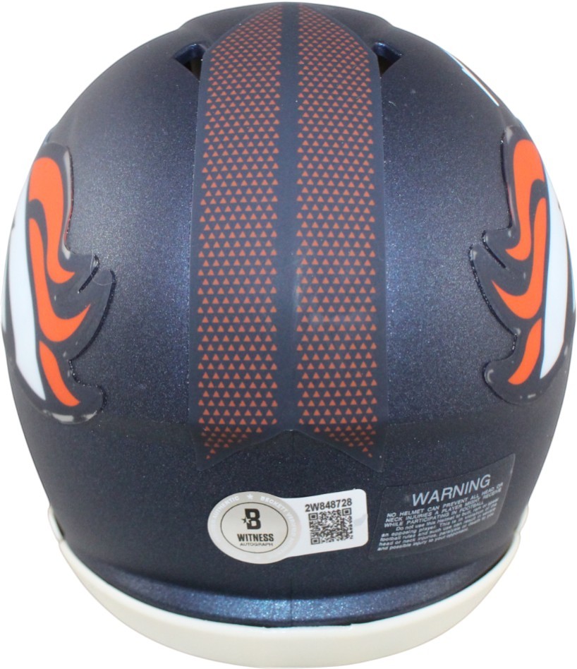 Troy Franklin Autographed/Signed Denver Broncos Mini Helmet Beckett WIT 59399 3 Troy Franklin Autographed/Signed Denver Broncos Mini Helmet Beckett WIT 59399