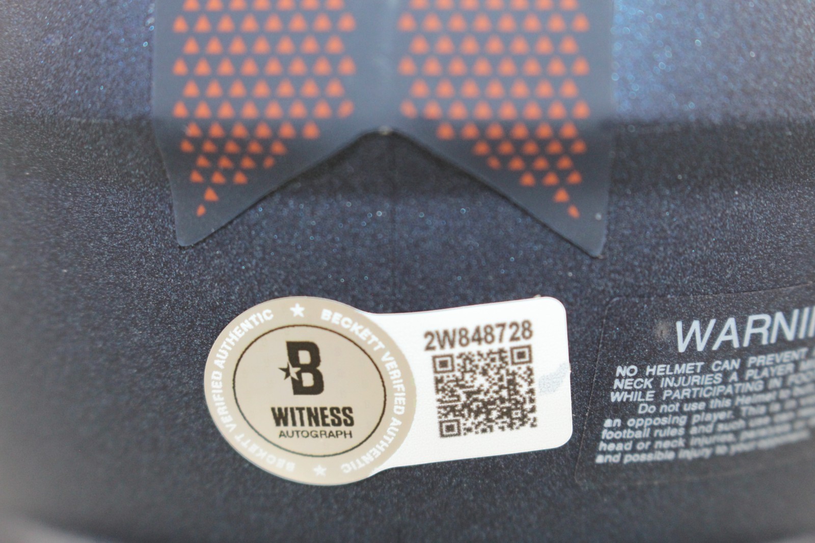 Troy Franklin Autographed/Signed Denver Broncos Mini Helmet Beckett WIT 59399 4 Troy Franklin Autographed/Signed Denver Broncos Mini Helmet Beckett WIT 59399