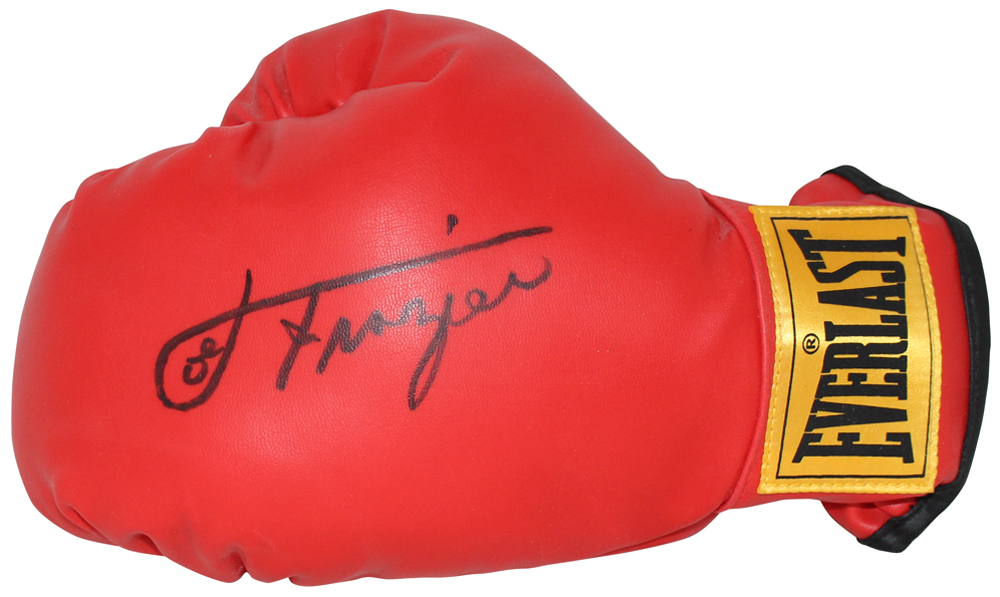 Joe Frazier Autographed/Signed Everlast Red Left Boxing Glove JSA