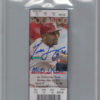 Todd Frazier Autographed/Signed Cincinnati Reds Ticket MLB Debut BAS Slab 25239