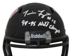 Tommie Frazier Signed Nebraska Cornhuskers AMP Mini Helmet Champs BAS 25540
