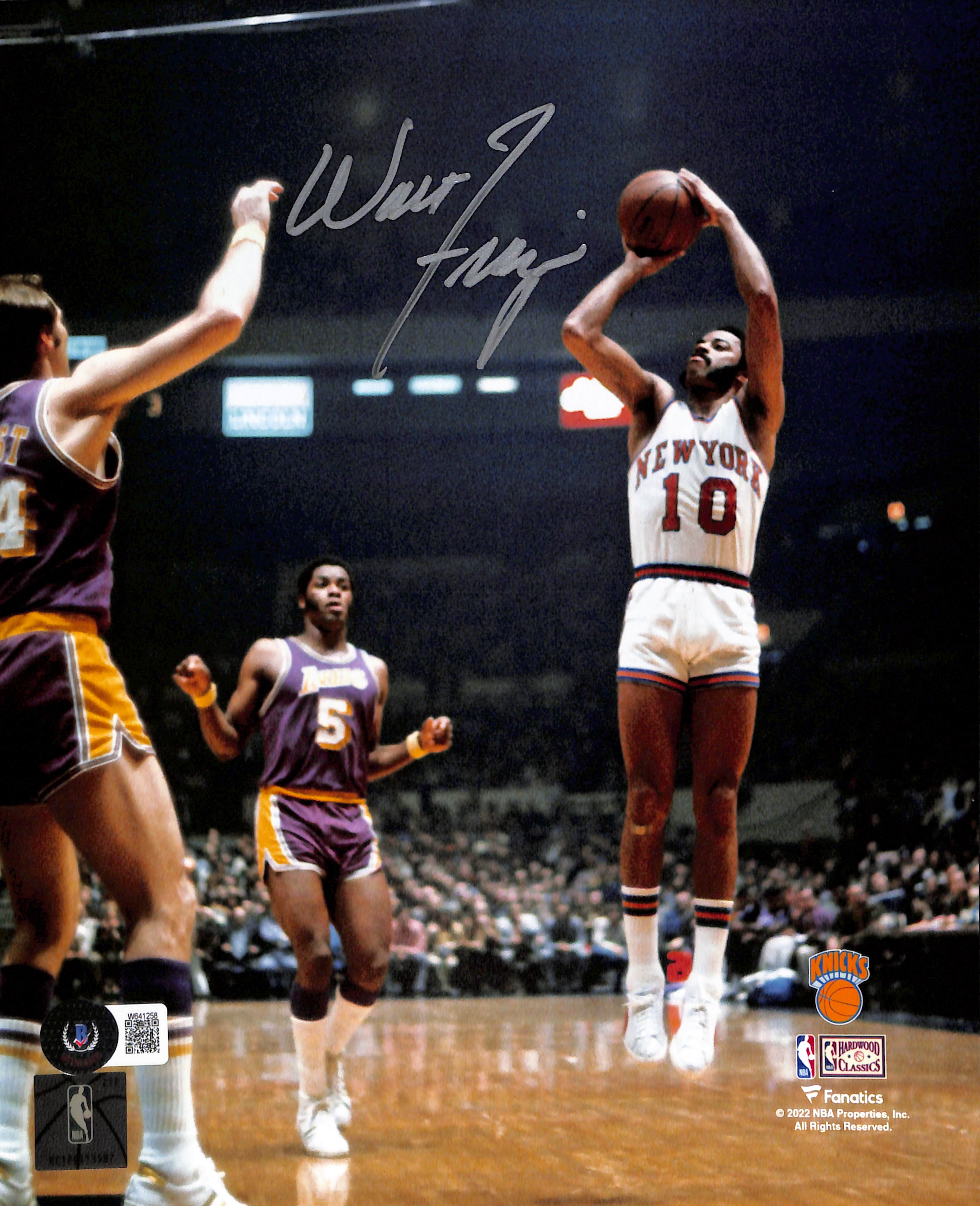 Walt Frazier Autographed/Signed New York Knicks 8x10 Photo BAS