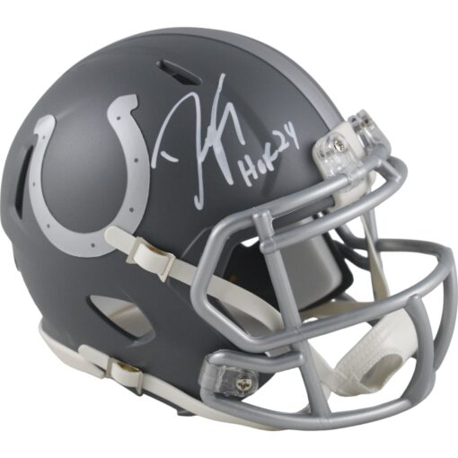 Dwight Freeney Signed Indianapolis Colts Slate Mini Helmet HOF Beckett 50324