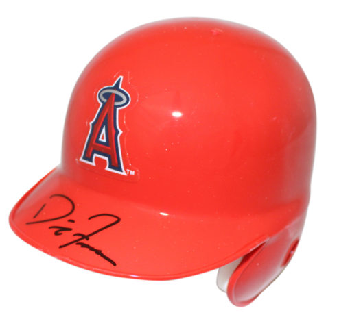 David Freese Autographed Los Angeles Angels Mini Batting Helmet JSA 24759