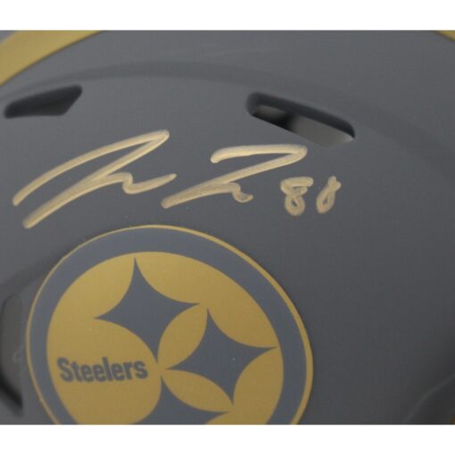 Pat Freiermuth Autographed Pittsburgh Steelers Slate Mini Helmet Beckett 48049