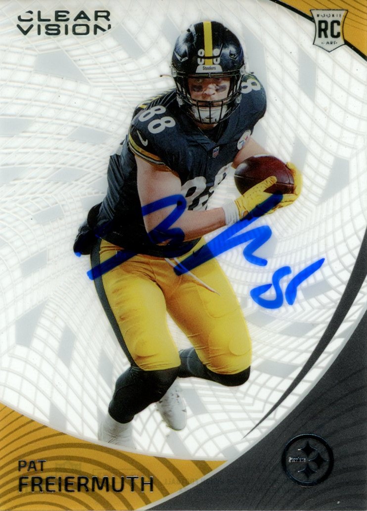 Pat Freiermuth Signed 2021 Chronicles Clear Vision #CVR-20 Card Beckett 57012