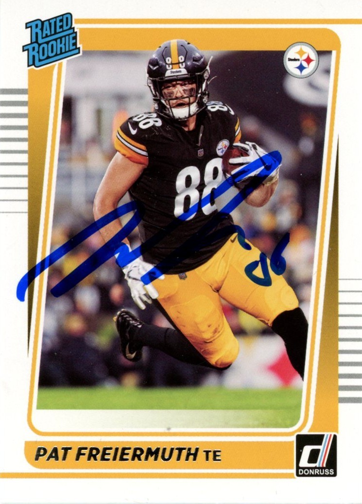 Pat Freiermuth Autographed 2021 Donruss Rated Rookie #281 Card Beckett 56999 1 Pat Freiermuth Autographed 2021 Donruss Rated Rookie #281 Card Beckett 56999