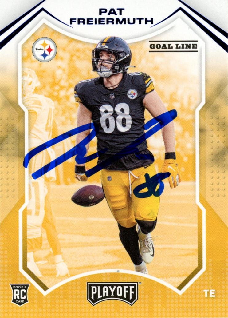 Pat Freiermuth Signed 21 Playoff Goal Line Blue Foil #217 Card Beckett 56994 1 Pat Freiermuth Signed 21 Playoff Goal Line Blue Foil #217 Card Beckett 56994