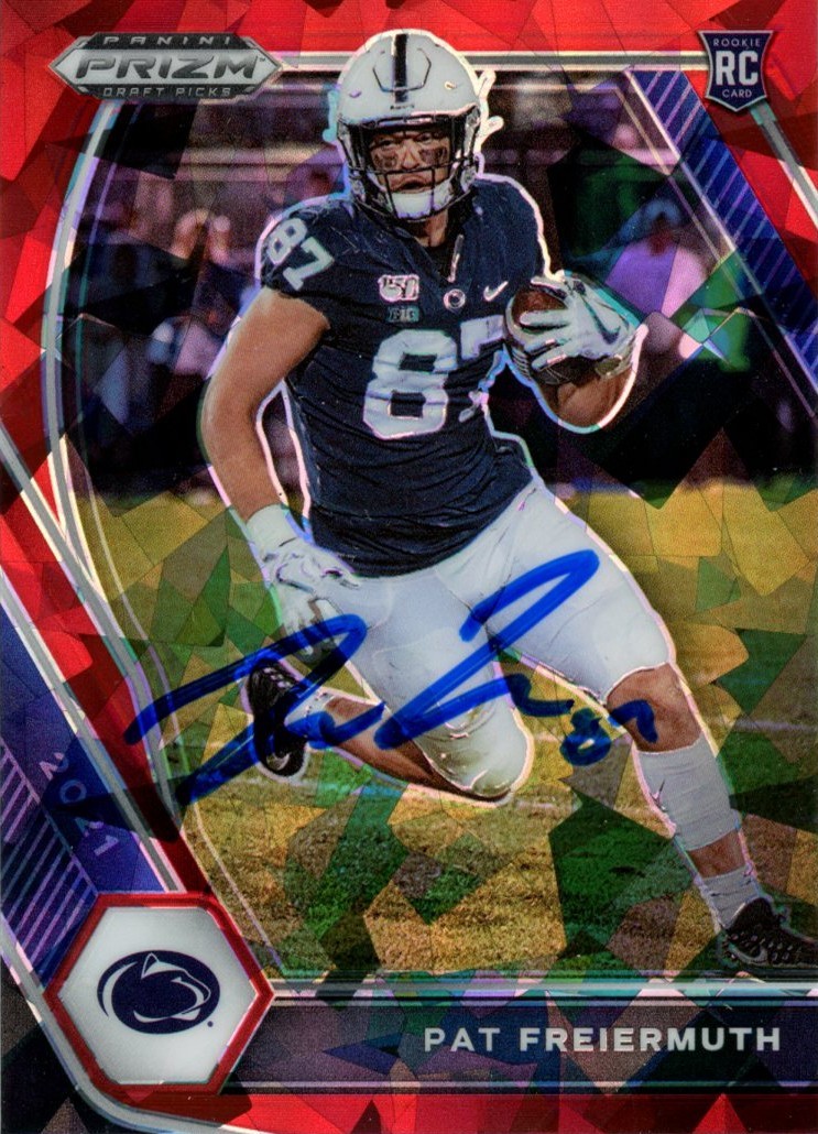 Pat Freiermuth Signed 21 Prizm Draft Pick Red Cracked Ice #127 Beckett 56981 1 Pat Freiermuth Signed 21 Prizm Draft Pick Red Cracked Ice #127 Beckett 56981