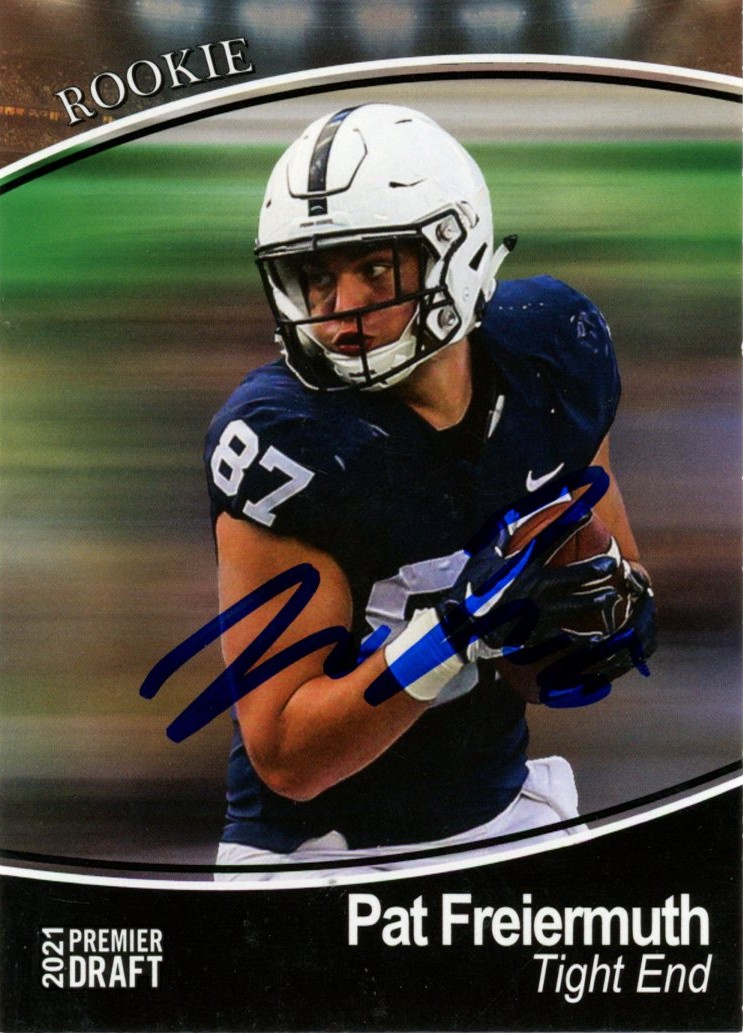 Pat Freiermuth Autographed 21 SAGE Premier Draft Black Base #92 Beckett 56969 1 Pat Freiermuth Autographed 21 SAGE Premier Draft Black Base #92 Beckett 56969