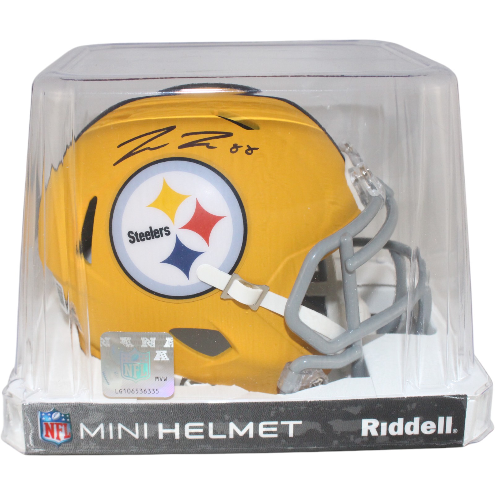 Pat Freiermuth Autographed Pittsburgh Steelers Mini Helmet 25 ALT Beckett 53145 5 Pat Freiermuth Autographed Pittsburgh Steelers Mini Helmet 25 ALT Beckett 53145