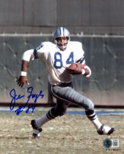 Jean Fugett Autographed/Signed Dallas Cowboys 8x10 Photo Beckett 56677