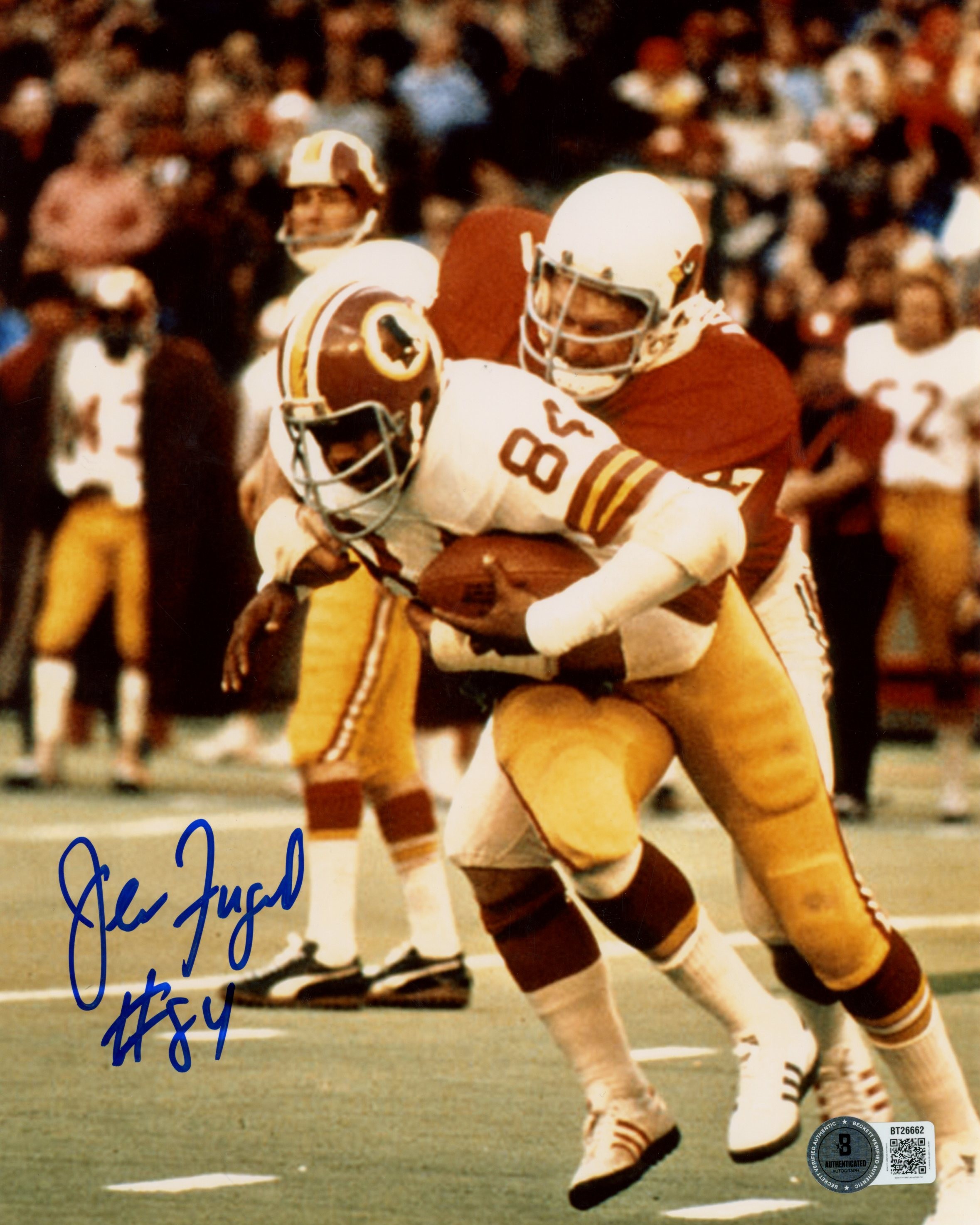Jean Fugett Autographed/Signeed Washington Redskins 8x10 Beckett 56679