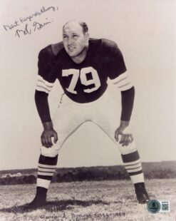 Bob Gain Autographed Cleveland Browns 8x10 Photo Best Regards Beckett 56626