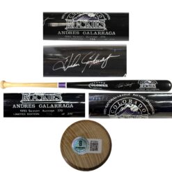 Andres Galarraga Signed Colorado Rockies 93 NL Batting Champ Bat Beckett 53389