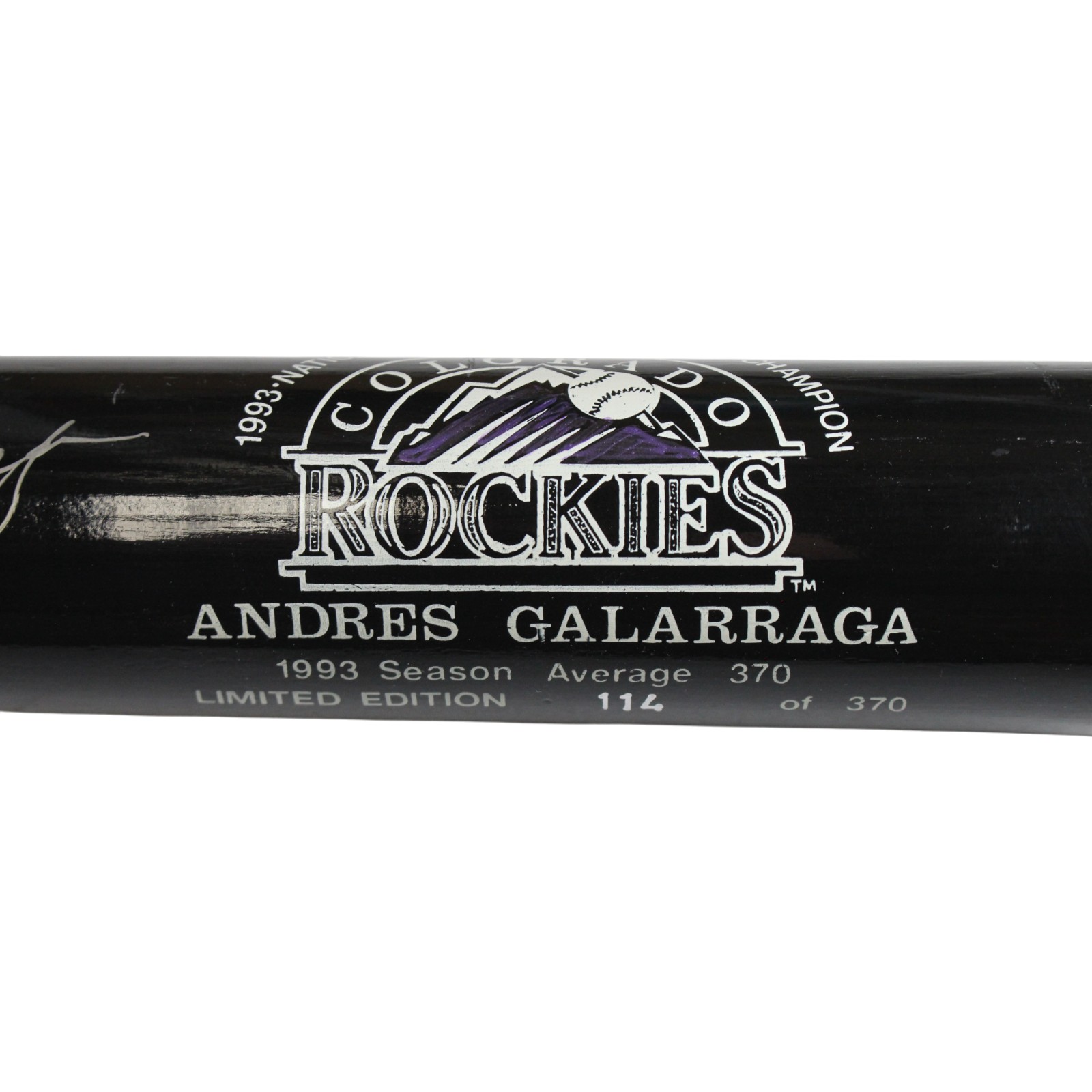 Andres Galarraga Signed Colorado Rockies 93 NL Batting Champ Bat Beckett 53389 4 Andres Galarraga Signed Colorado Rockies 93 NL Batting Champ Bat Beckett 53389