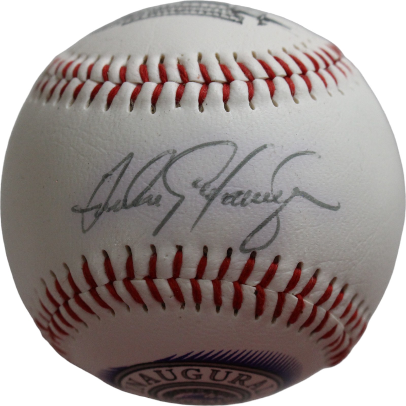 Andres Galarraga Signed Colorado Rockies Inaugural Logo Baseball BAS 44342