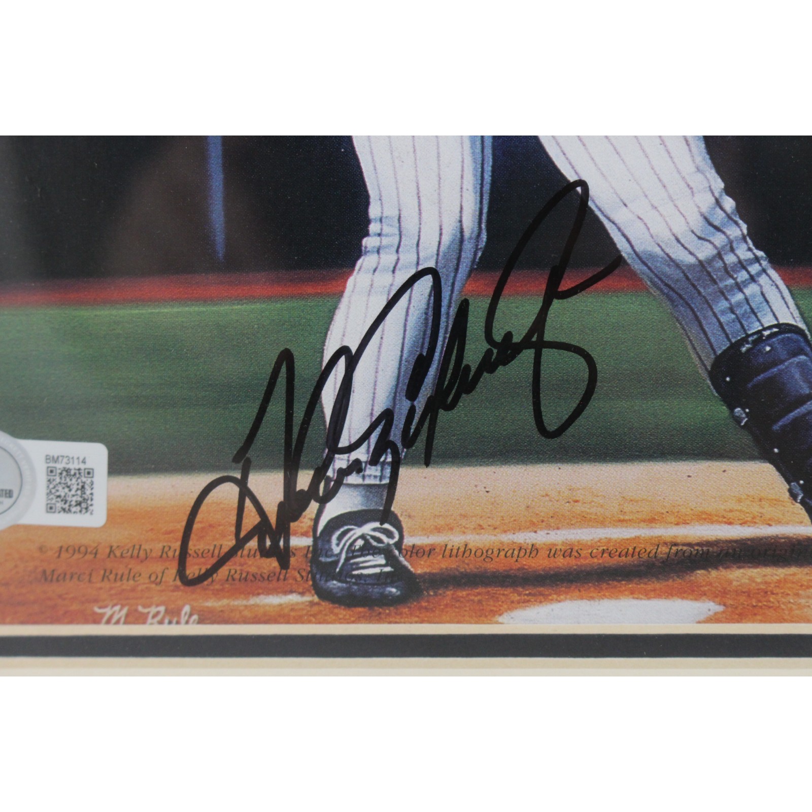 Andres Galarraga Autographed Colorado Rockies Matted Photo & Card Beckett 51531