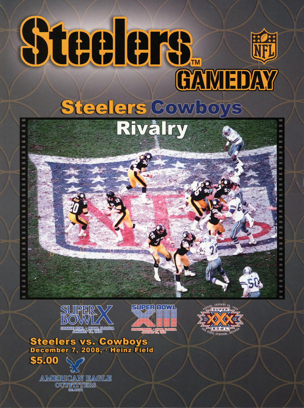 Pittsburgh Steelers 12/7/2008 Gameday Magazine vs Dallas Cowboys