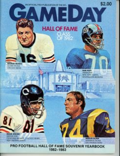 Gameday Class Of 1982 Pro Football Hall Of Fame Magazine Program