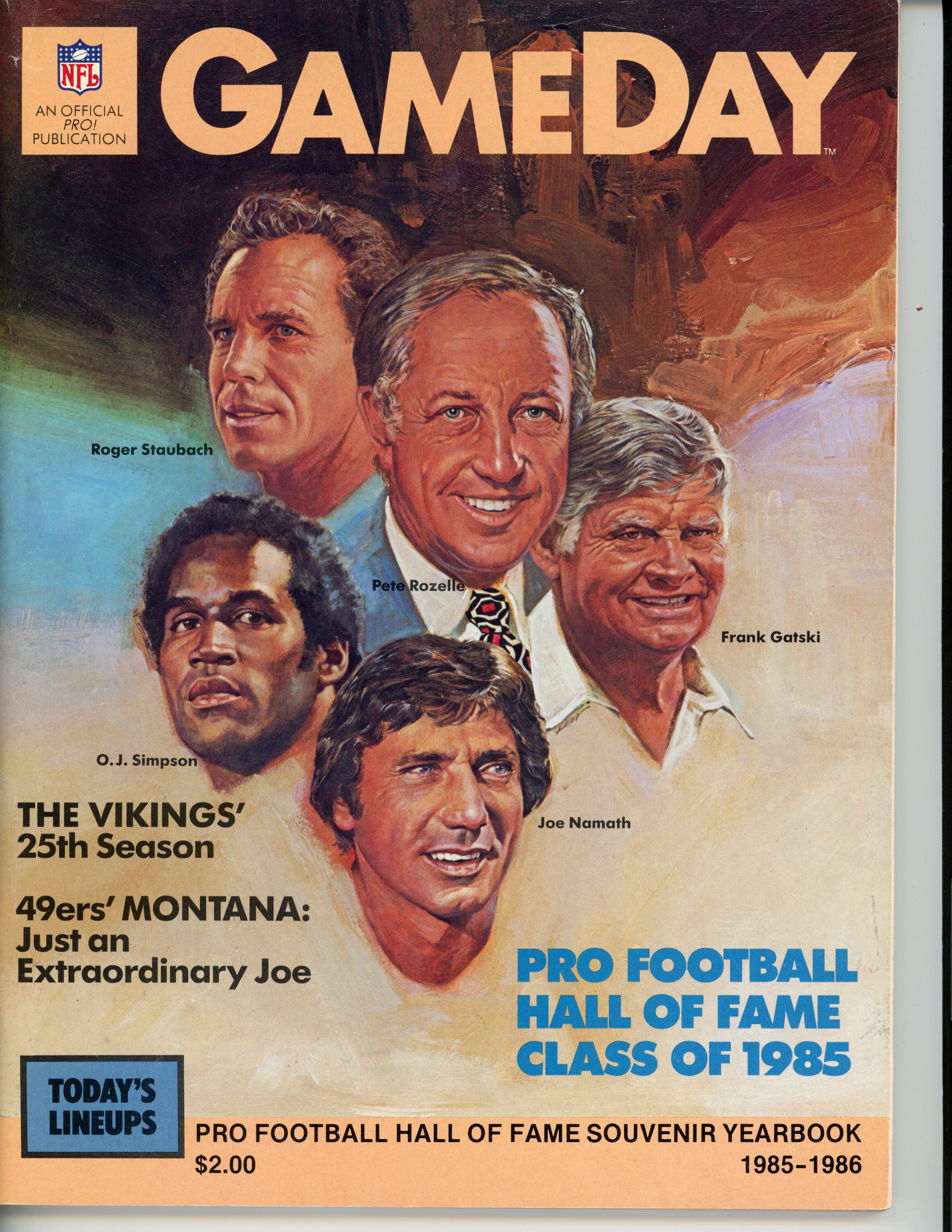 Gameday Class Of 1985 Pro Football Hall Of Fame Magazine Program