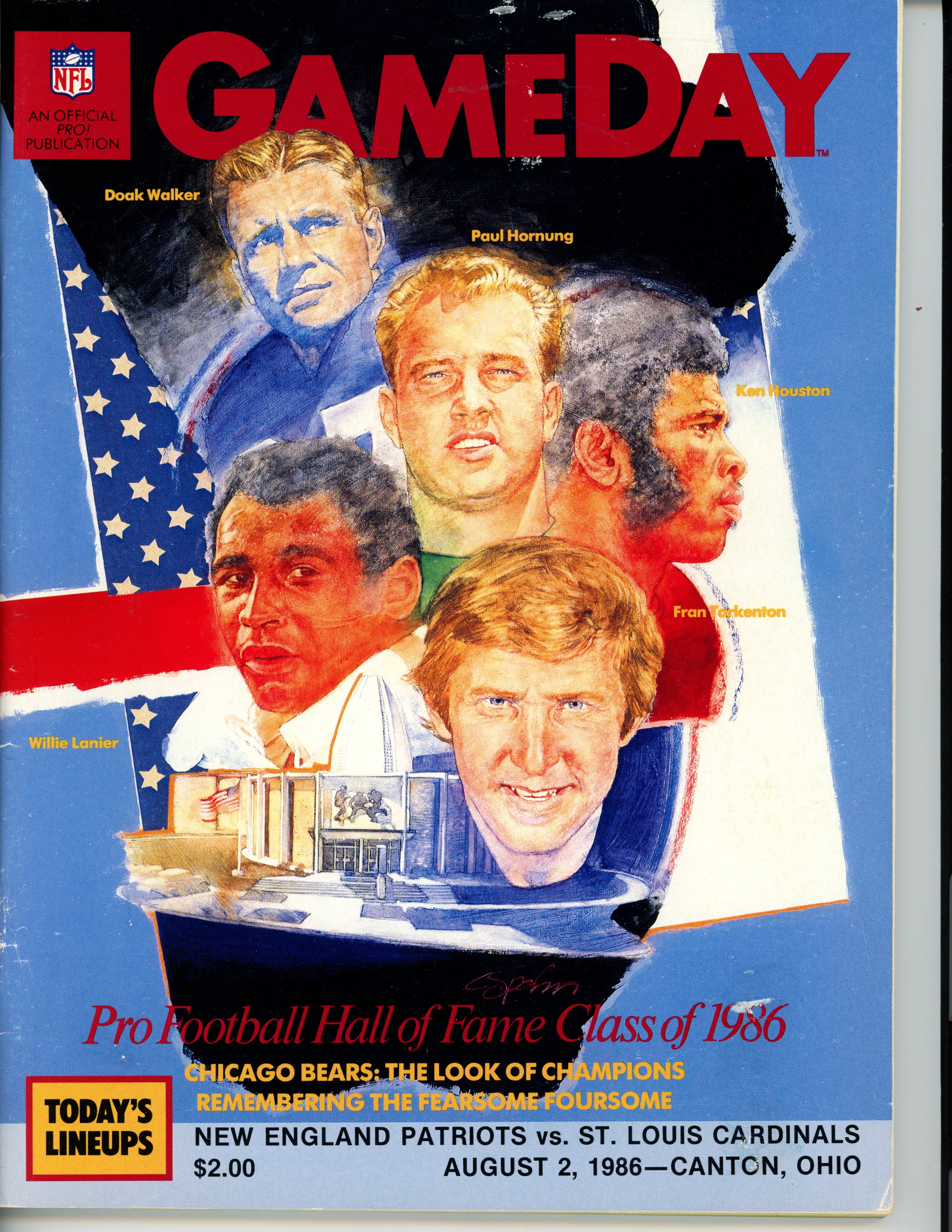 Gameday Class Of 1986 Pro Football Hall Of Fame Magazine Program