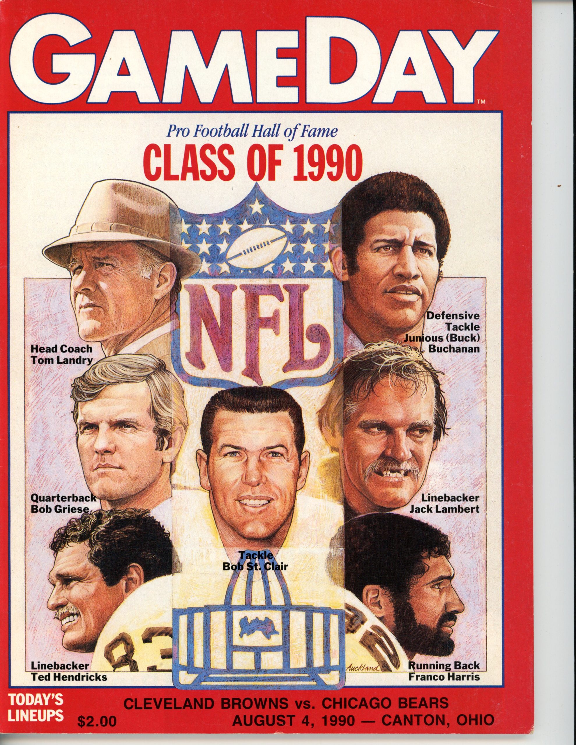 Gameday Class Of 1990 Pro Football Hall Of Fame Magazine Program
