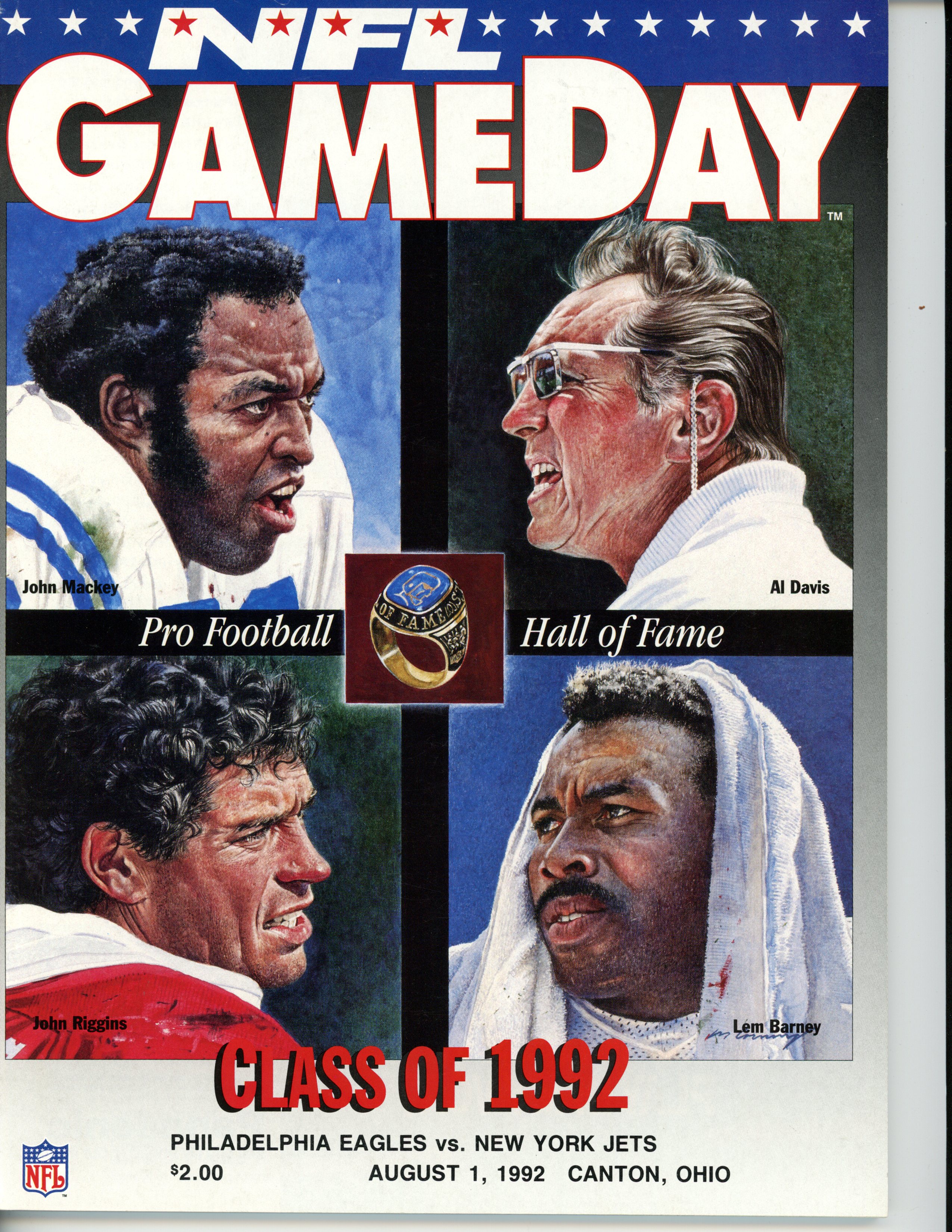 Gameday Class Of 1992 Pro Football Hall Of Fame Magazine Program