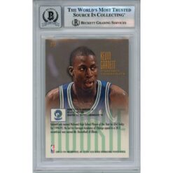 Kevin Garnett Autographed 1995 Fleer Ultra #274 Trading Card Beckett 46456