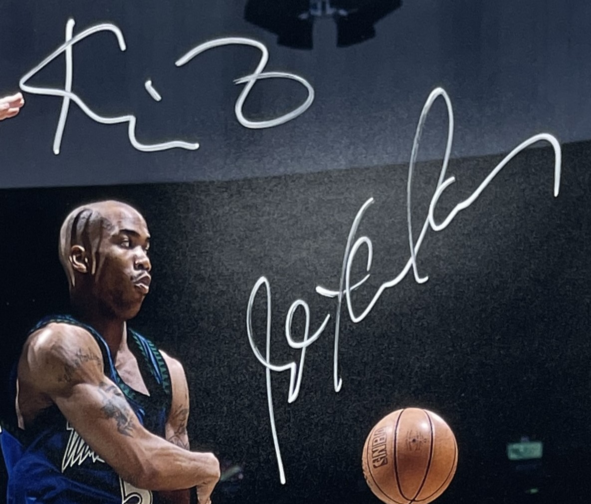 Kevin Garnett Stephon Marbury Autographed 16x20 Photo Beckett