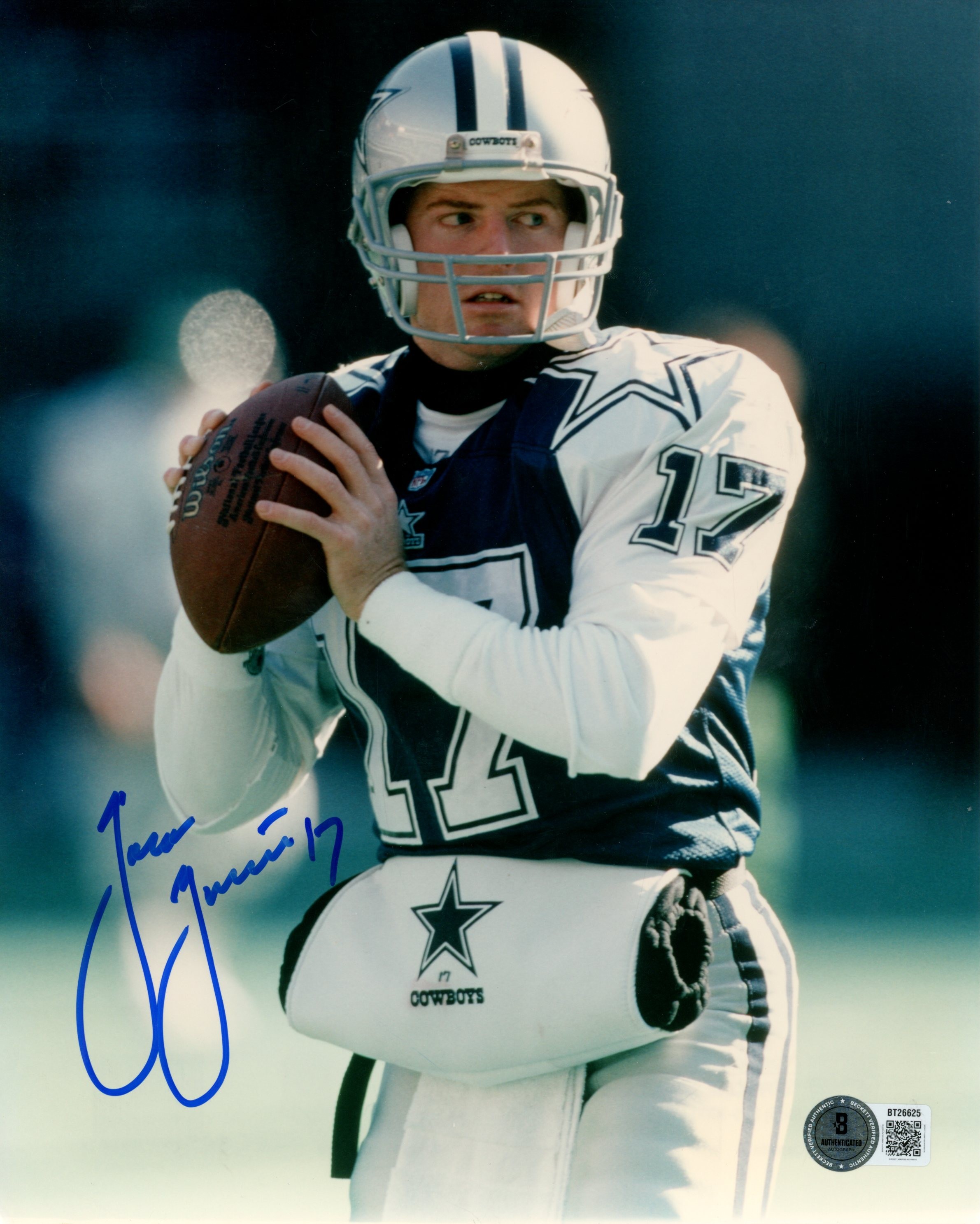 Jason Garrett Autographed/Signed Dallas Cowboys 8x10 Photo Beckett 56755