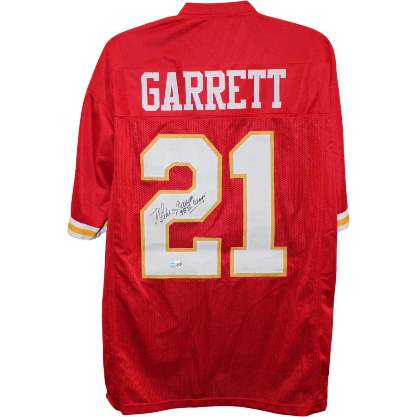 Mike Garrett Autographed/Signed Pro Style Jersey Red Size XL SB IV TRI 58774 1 Mike Garrett Autographed/Signed Pro Style Jersey Red Size XL SB IV TRI 58774