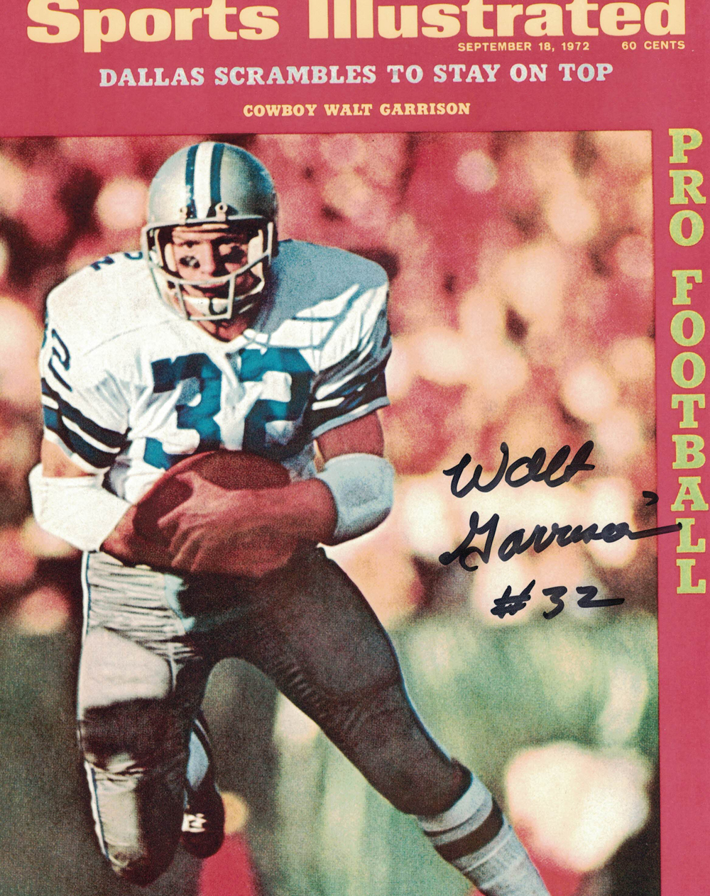 Walt Garrison Autographed/Signed Dallas Cowboys SI Cover 8x10 Photo 30258