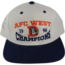 Jumpy Geathers Autographed Denver Broncos 96 AFC West Champs Hat Beckett 52856