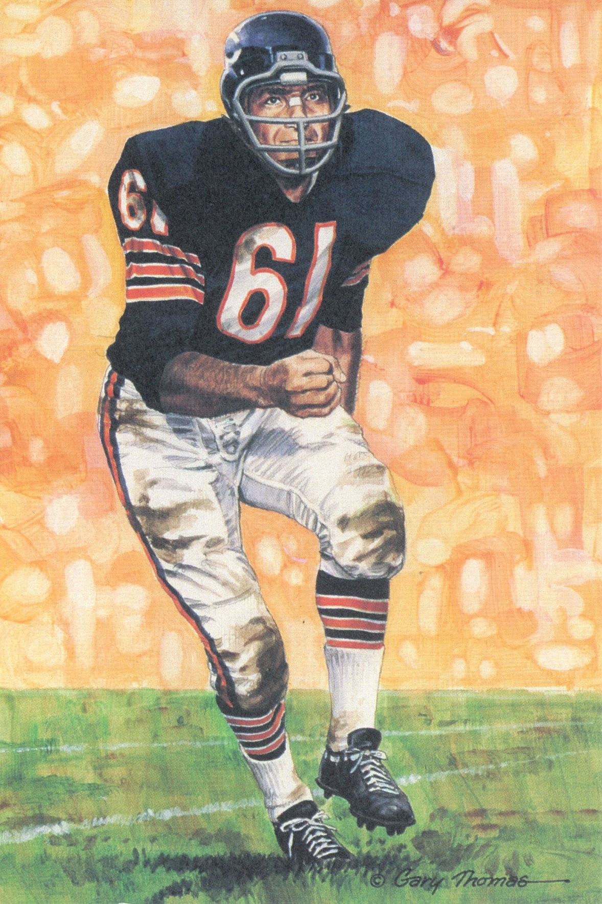 Bill George Chicago Bears Goal Line Art Card Series 2 No Bill George Chicago Bears Goal Line Art Card Series 2 No. 42 LE /5000 58072