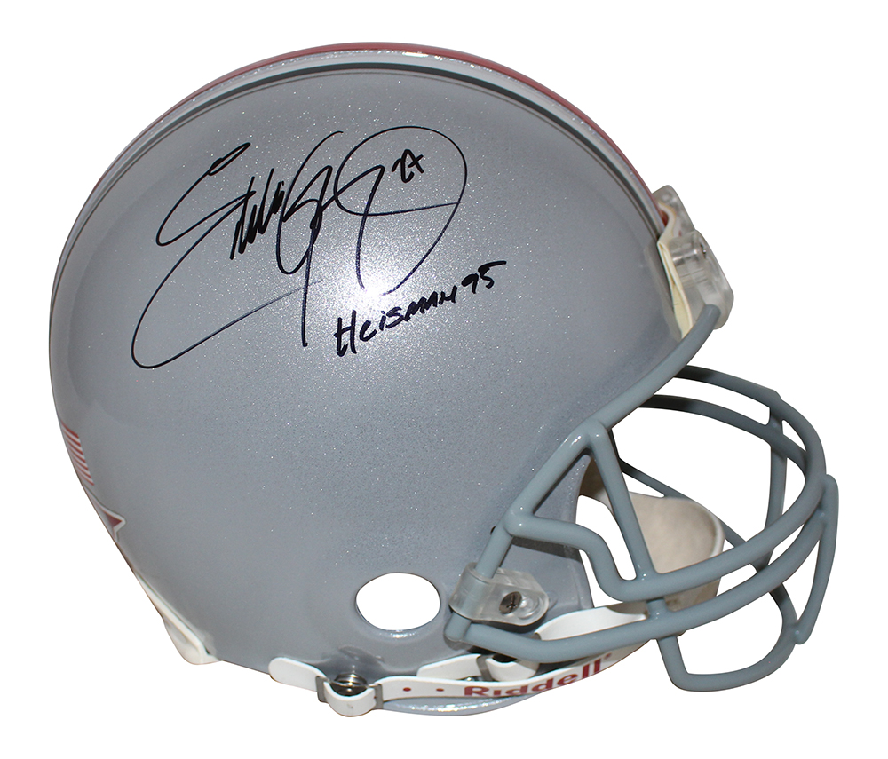 Eddie George Signed Ohio State Buckeyes Authentic Helmet Heisman BAS