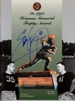 Eddie George Autographed Ohio State Buckeyes 1995 Heisman Trophy Award JSA 55993