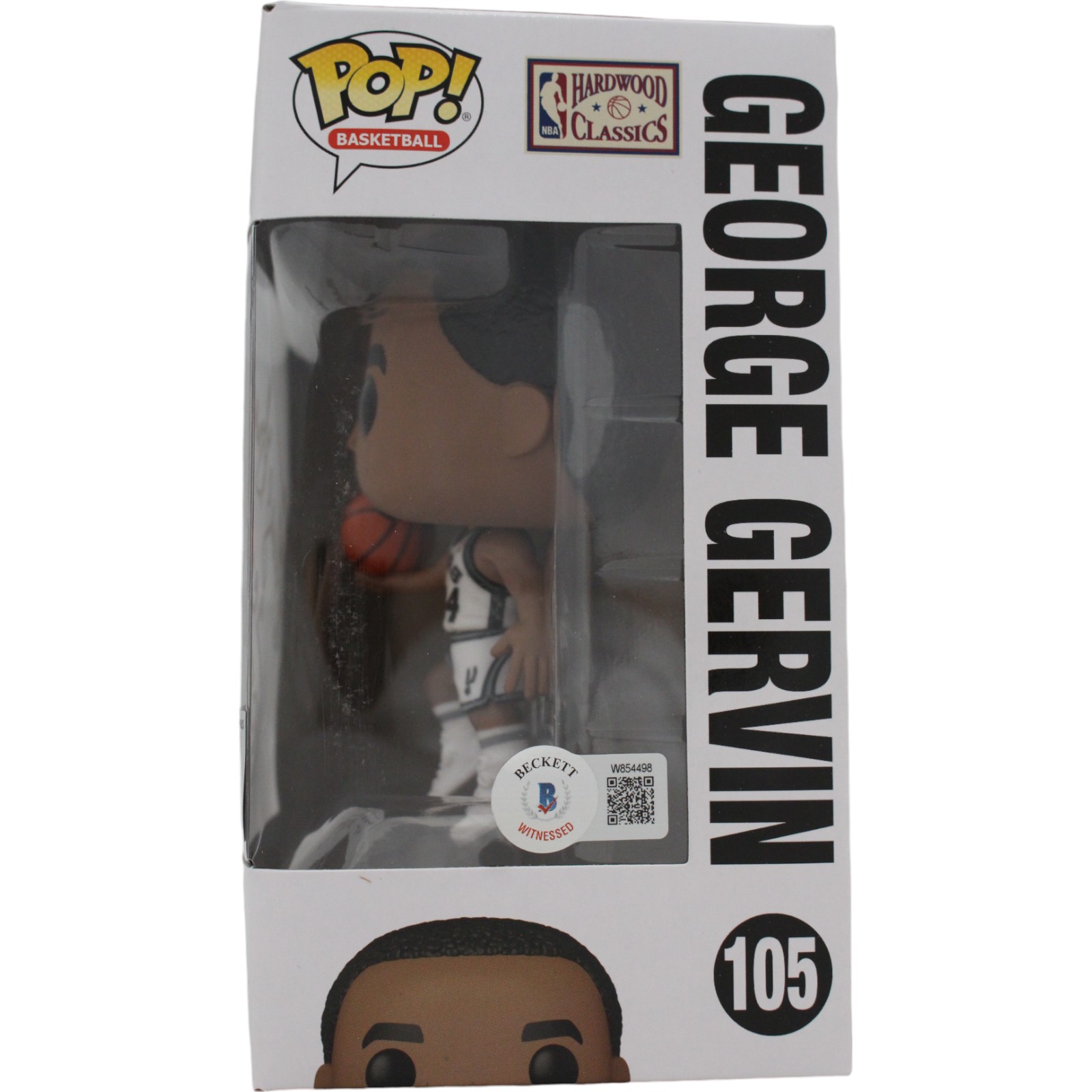 George Gervin Autographed/Signed San Antonio Spurs Funko Pop! Beckett ...