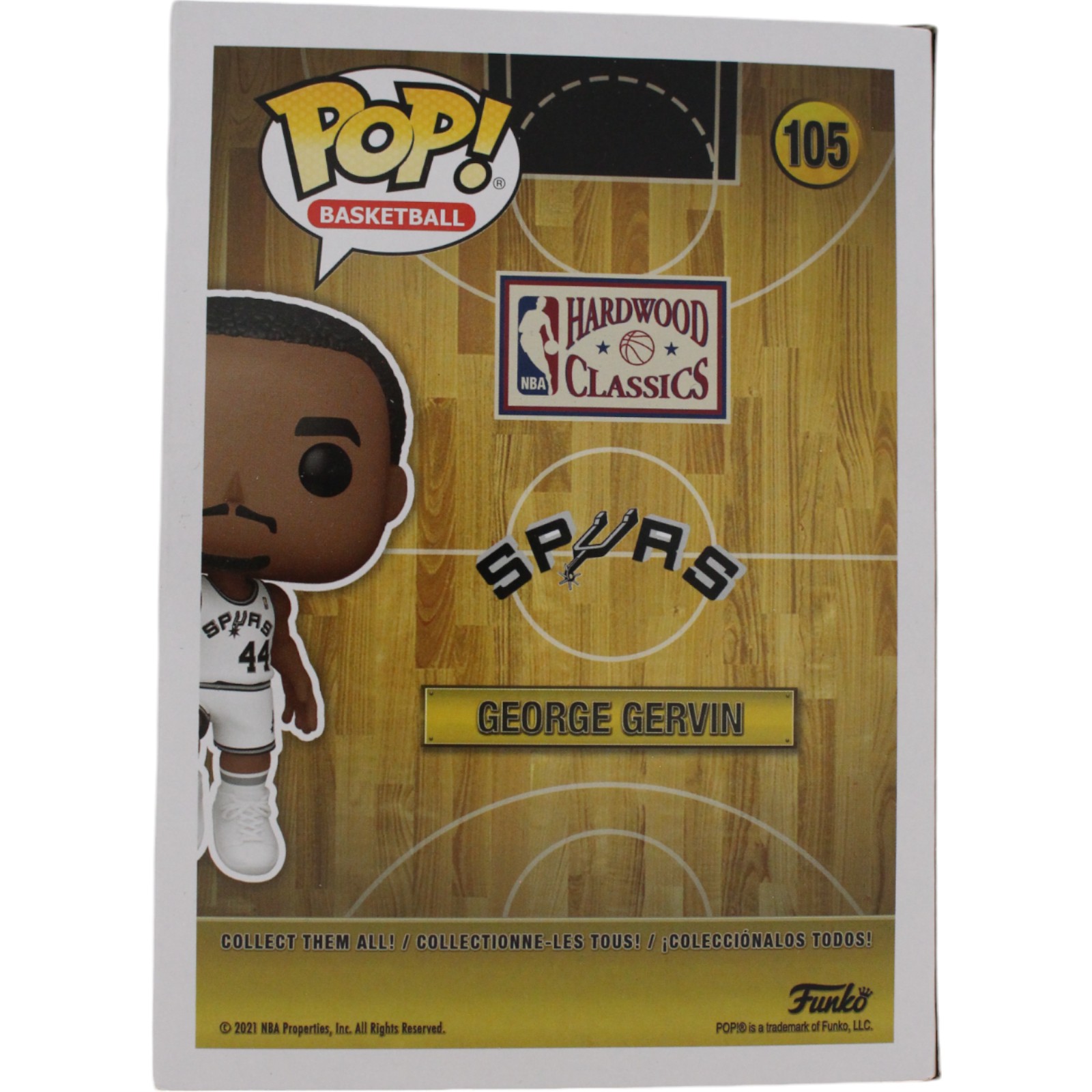 George Gervin Autographed/Signed San Antonio Spurs Funko Pop! Beckett ...
