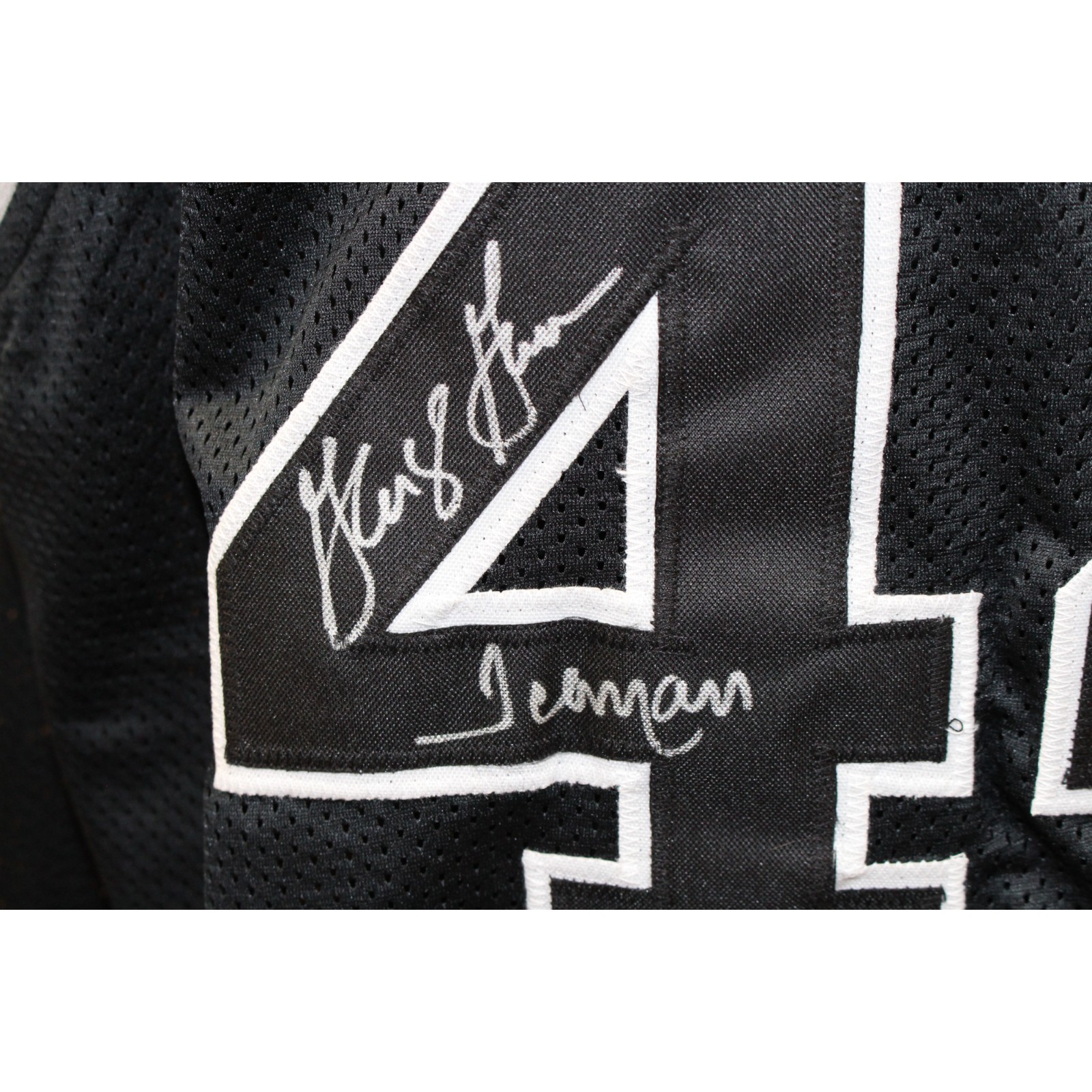 George Gervin Autographed/Signed Pro Style Black Jersey JSA