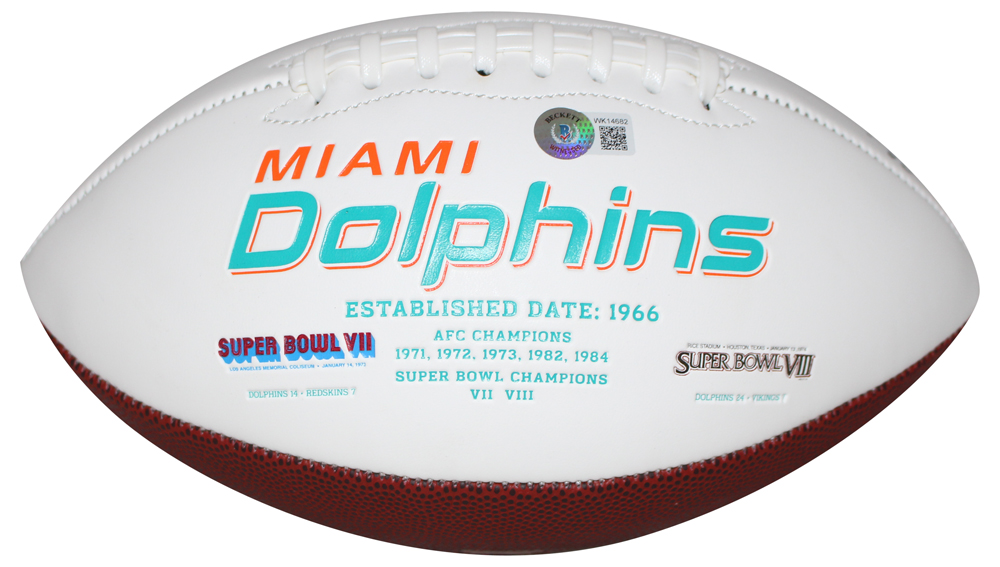 Mike Gesicki Autographed/Signed Miami Dolphins Logo Football BAS