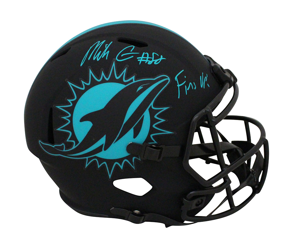 Mike Gesicki Autographed Miami Dolphins F/S Eclipse Speed Helmet BAS