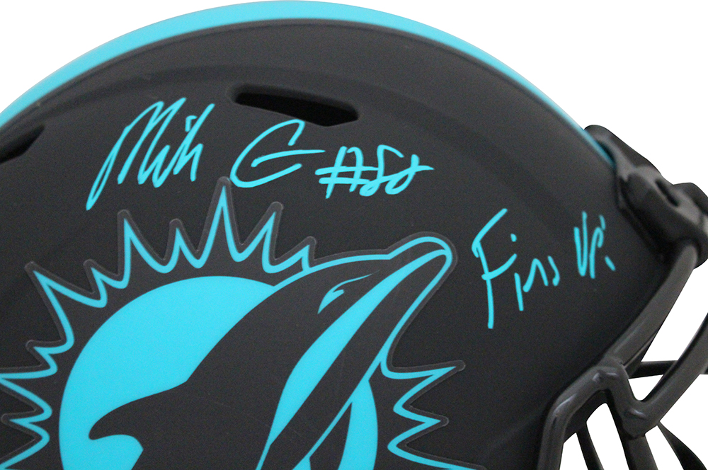 Mike Gesicki Autographed Miami Dolphins F/S Eclipse Speed Helmet BAS