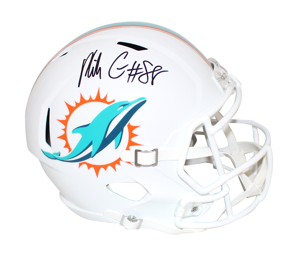 Mike Gesicki Autographed Miami Dolphins F/S Speed Helmet Beckett BAS