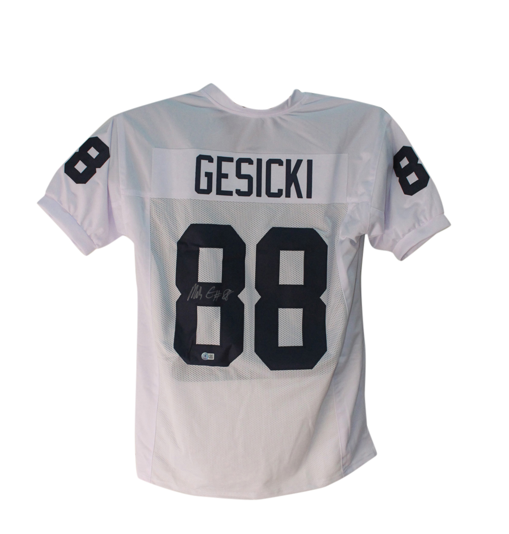 Mike Gesicki Autographed/Signed College Style White XL Jersey Beckett BAS