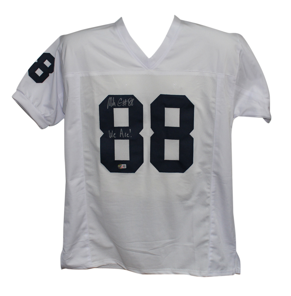 Mike Gesicki Autographed/Signed College Style White XL Jersey Beckett BAS