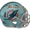 Mike Gesicki Autographed/Signed Miami Dolphins Chrome Mini Helmet JSA 24901