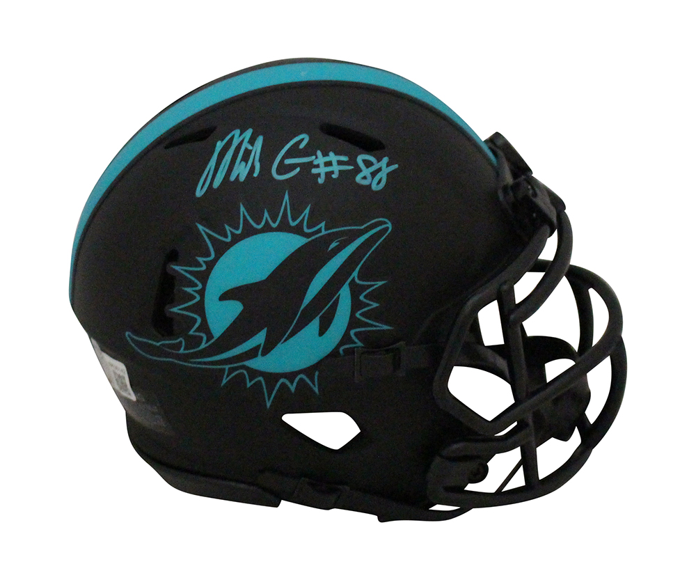 Mike Gesicki Autographed/Signed Miami Dolphins Eclipse Mini Helmet BAS